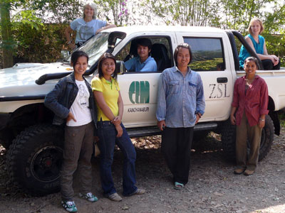 Some of the ECN team in Feb 2007 with Charlotte Johnston, who led the ecotourism study.